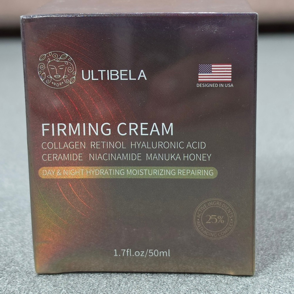 Ultibela Firming Cream 1.7oz Face Neck Retinol Collagen Hyaluronic Acid NEW